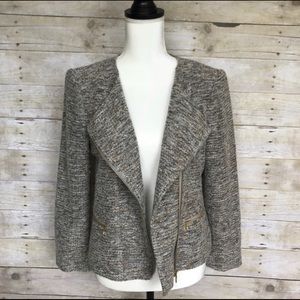 ANN TAYLOR brocade moto jacket